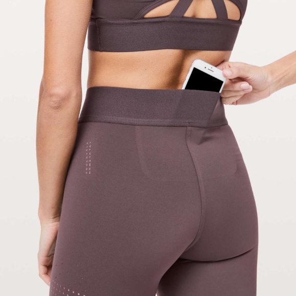 Lululemon x Soul Cycle Purple Taupe Ride & Reflect Tight 28” Size US 2 - Picture 7 of 7